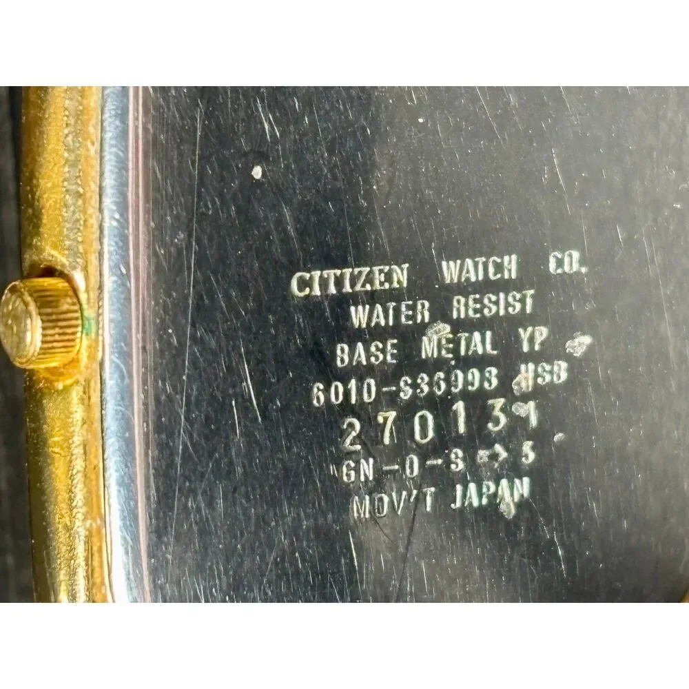 Vintage Citizen Quartz Slim Tank Dress Watch (6010-S36998) – Fresh Battery!